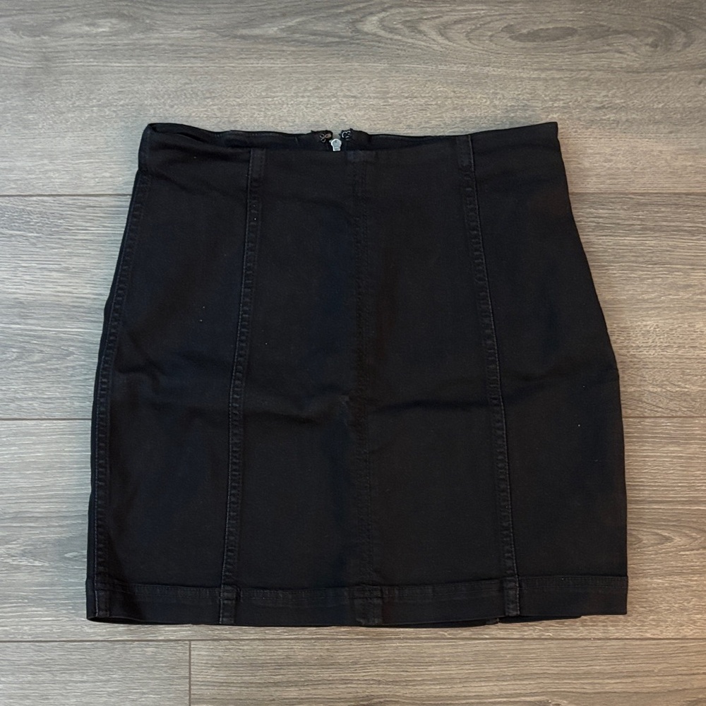 Free People Black Mini Skirt